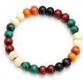thumbnail image 2 of Lote de 5 pulseras de perlas en madera de 8 mm para hombre - Pulsera bouddha élastique - brillar Electrónica, 2 of 2