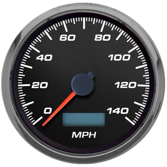 New Vintage USA 02140-01 Performance ll 3 3/8" Speedometer Black
