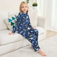thumbnail image 3 of Whale Turtle Crab Cozy Soft Long Sleeves Top and Pants 2 Piece Cool Pjs Pajamas Set Sleepwear Size 3-11Y, 3 of 6