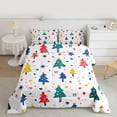 thumbnail image 2 of Feelyou Colorful Xmas Tree Queen Comforter Set for Kids, Cartoon Love Heart Bedding Sets, Merry Christmas Reversible Bedding Comforter Set, Super Cozy Room Decor, 3 Pieces, 2 of 8