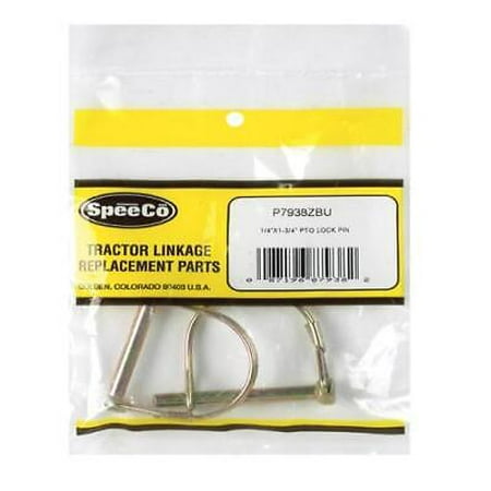 

3Pc SpeeCo Steel PTO Lock Pin 1/4 in. D X 1-3/4 in. L