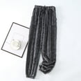 thumbnail image 2 of fheaev Fuzzy Pants For Women Winter Cozy Pants Warm Soft Fleece Pajama Bottoms Sleep Thickened Plus Velvet Home Pajama Pants, 2 of 3