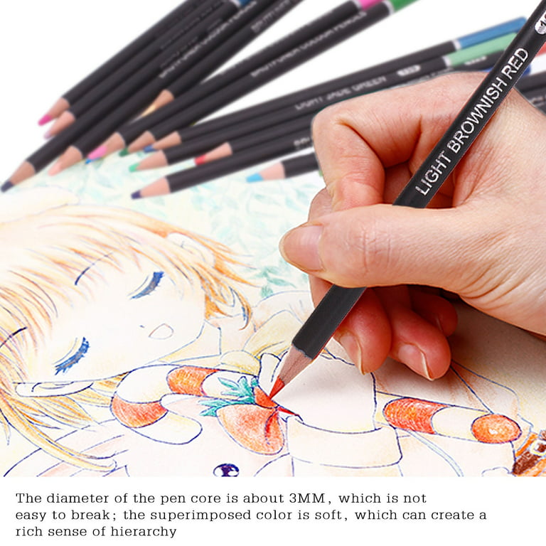 Gunsamg Colored Pencils Set with Zipper Bag, 120 Count, Idea for