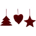 thumbnail image 5 of Northlight Plaid Heart, Tree and Star Christmas Ornaments - 5" - Red and Green - Set of 3, 5 of 7