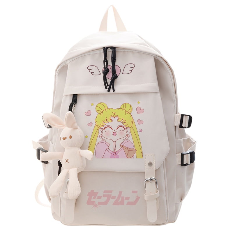 Mochila Sailor Moon Estudiante De Gran Capacidad Impermeable Transpirable Impresion Personalidad Multiusos Mujer a