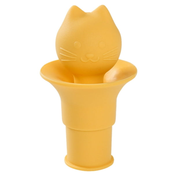 Tapón para vino con vertedor de silicona, tapones divertidos para botellas de vino con forma de gato, para mantener la frescura, sellador reutilizable para botellas de bebidas, gadgets de cocina
