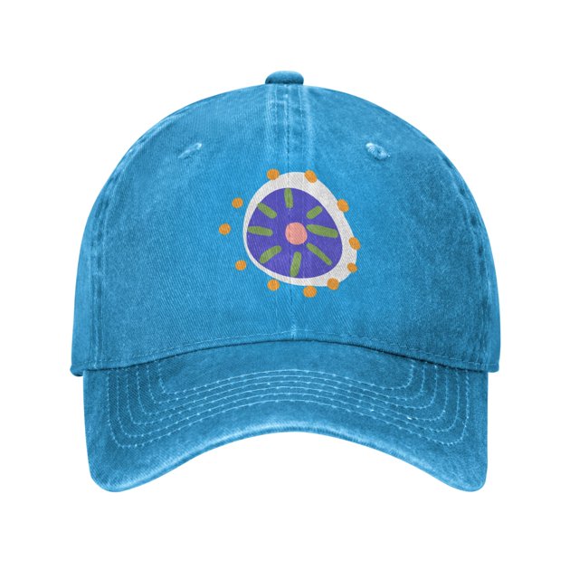ZICANCN Purple Flower Coloring Casquette de Baseball Réglable Femmes, Chapeaux pour Hommes Adulte Lavé Coton Denim Baseball Caps Mode Bleu