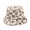 Beige, variant on Womens Printed Bucket Hat Warm Fisherman Hat Soft Plush Winter Hat with Floral Pattern Wide Brim Casual Cap
