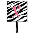 thumbnail image 2 of Letter Q Initial  Zebra Stripe and Pink Leash or Key Holder, 2 of 7
