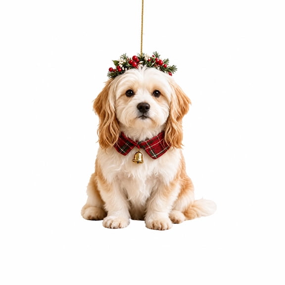 Cheapark Christmas 2D Acrylic Hanging Ornament Flat Holiday Pendant Decoration for Xmas Tree Seasonal Decor Gift