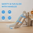 thumbnail image 5 of Wanan Toddler Slide Set, 8-in-1 Indoor Outdoor Playset for Age 1+, Beige, 5 of 7