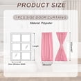 thumbnail image 2 of Cortinas de Puerta Oscurecedoras, Cortina de Ventana Lateral Francesa para Privacidad, Cortina de Puerta con Bolsillo para Varilla para Ventana de Puerta del Patio, Rosa, 25" x 40", 1 Panel, 2 of 7