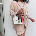 thumbnail image 4 of Hongchun White Red Mini Bow Blue Gold Handbag Lock Leather Bag New white, 4 of 5