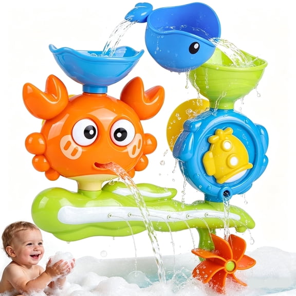 Lvelia Baby Bath Toys for Kids Ages 1-3, Crab Bathtub Water Toys for Toddler 2-4,Water Shower Tub Toys for Boys Girls Infant Gifts Presents