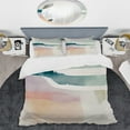 thumbnail image 2 of Designart "Serene Pastel Hues III" Abstract Liquid Ink Bedding Covert Set - Modern Blue Abstract Bed Set With 1 Sham, 2 of 6