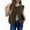 Brown, variant on Gfyviroh Women's Fleece Vest Open Front Casual Lightweight Cardigan Jackets with Pocket Fuzzy Sleeveless Comfortable Outerwear