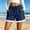 Navy, variant on Womens Casual Lace Shorts Baeitkot Womens Casual Lace Shorts Elastic Waist Drawstring Loose Comfy Summer Shorts with Pockets White L