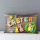 thumbnail image 1 of Teissuly Spring Pillow Cover Colorful Welcome Every Bunny Easter Rabbit Rectangular Cushion Cover Farmhouse Spring Seasonal Decor Pillowcases for Sofa Couch Patio (30 x 50cm) Teissuly WER202401276397, 1 of 3