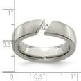 thumbnail image 7 of Edward Mirell Titanium Brushed .10ct Diamond 6mm Band, 7 of 7