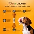 thumbnail image 4 of Pork Chomps Premium Rawhide-Free Roasted Pork Skin Knotted Dog Bone, 20 inch, Single Count, 4 of 7