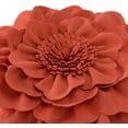 thumbnail image 6 of JWH 3D Handmade Round Decorative Suede Flower Throw Pillow Cover with Insert Small Circular Soft Pillows in Orange Red 14inch, 6 of 7
