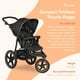 thumbnail image 2 of Hauck Runner 2 Compact Foldable Tricycle Jogger Buggy Stroller Pushchair with Height-Adjustable Handle, Large Pneumatic Wheels, & UPF 50 Canopy, Black, 2 of 5