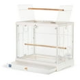 thumbnail image 5 of Prevue Pet Products Crystal Palace Luxe Bird Cage with Glass Doors, White Plastic Frame and Base, 5 of 14