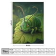 thumbnail image 4 of Orinice 3D Green Caterpillar Plush Bed Blanket, Fleece Blanket for Kids Teen Young Boys Girls, Anti Pilling Throw Blanket Modern Fashion Throw Bedroom Decor Plush Sofa Couch Blanket  50x60in, 4 of 6