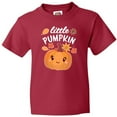 thumbnail image 3 of Inktastic Cute Little Pumpkin with Fall Leaves Youth T-Shirt, 3 of 5