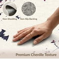 thumbnail image 6 of ODIKA 8'x10' Washable Area Rug Non-Shedding, Easy Care, Gothic Bat Halloween Flowers Plum Boho Floral Motif with Symmetrical Vines for King Size Bedroom Under Bed, Master Suite, 6 of 7