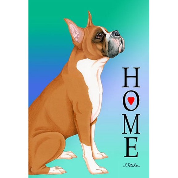 Boxer Fawn Cropped - Best of Breed Home Design House Flag