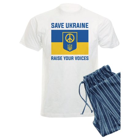 

CafePress - Save Ukraine Raise Your Voices - Men s Light Pajamas