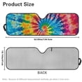 thumbnail image 3 of FUIALDOLG Windshield Sun Shade, Tie-dye Sunshade Compatible with Car Off-road Vehicle Foldable Windshield Sun Visor Blocks UV Rays 52.95x16.14 inch, 3 of 7