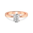 thumbnail image 3 of 3 Carat IGI Certified Oval Shape Lab Grown Diamond Engagement Ring | 14K Rose Gold | Jannel Tapering Solitaire Lab Diamond Ring | FG-VS1-VS2 Quality Friendly Diamonds, 3 of 5