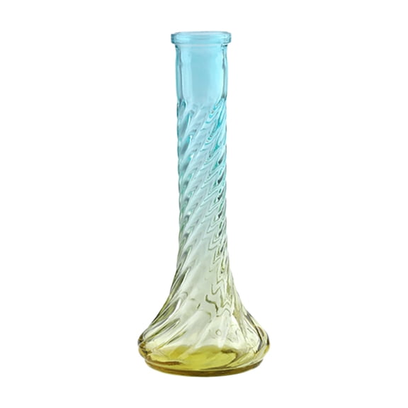 Twisted Glass Vase, Decorative Flower Vase, Ribbed Texture, Ideal for Hydroponic Plants and Fresh Cut Flowers, Perfect for Living Room, Bedroom, Office, Home Decor Lovers