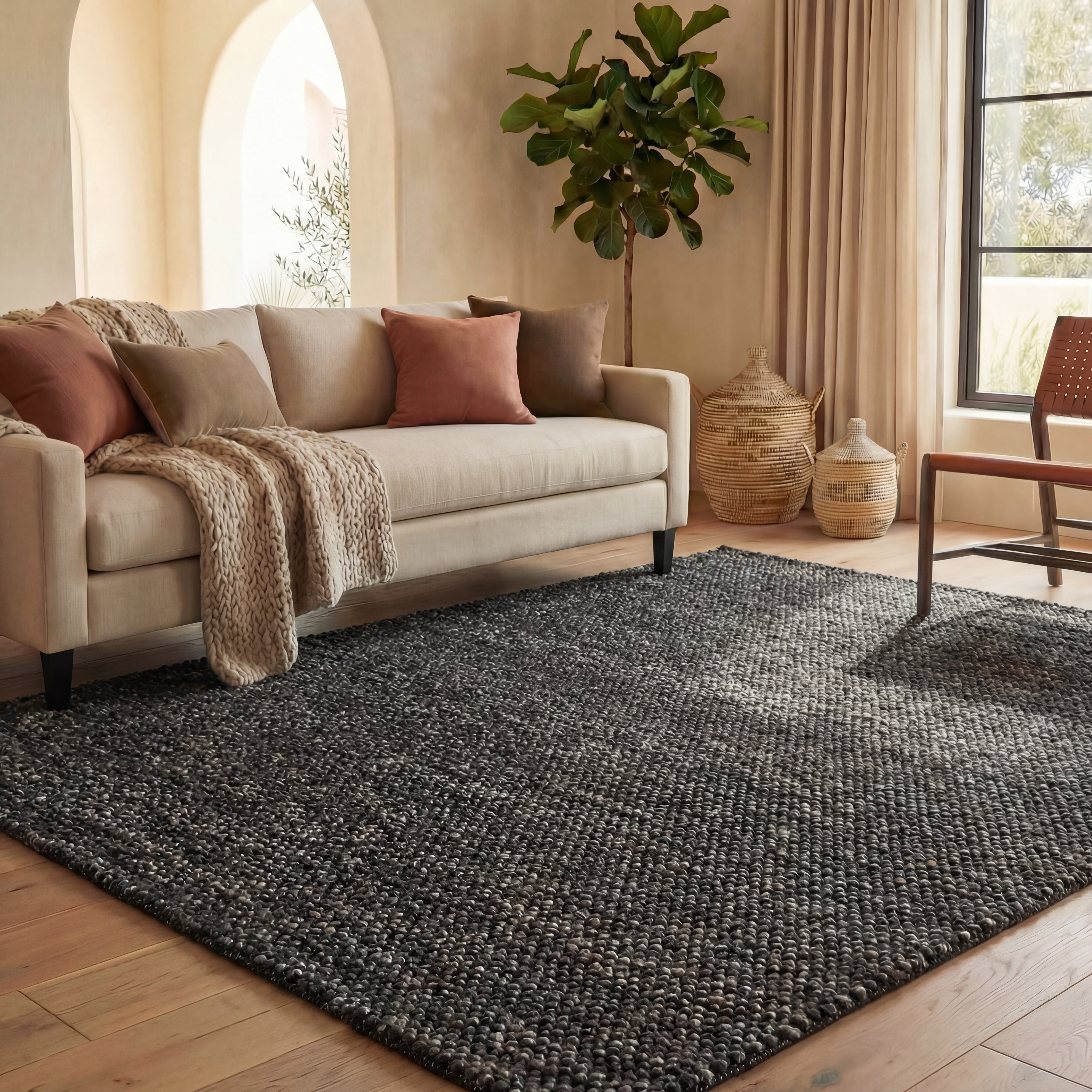 Safavieh Natura Willoughby Distressed Area Rug, Black/Gray, 2' x 3'