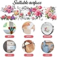 thumbnail image 4 of 12 Sheets 12 Style Rub on Transfers 5.5x5.5 Inch Vintage Roses Rub on Transfer Colorful Floral Print Transfer Stickers for Window Furniture Craft Scrapbook Decals 1set, 4 of 9
