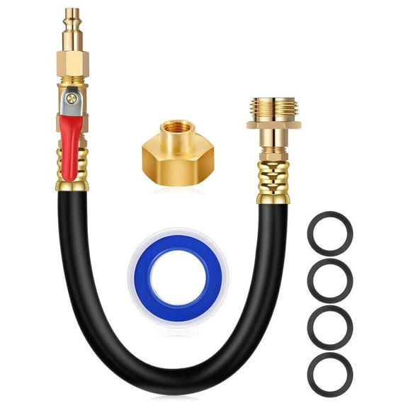 YIUIY Camper Winterizing Kit Blowout Shut Off Valve Adapter Hose Faucet For RV Trailer
