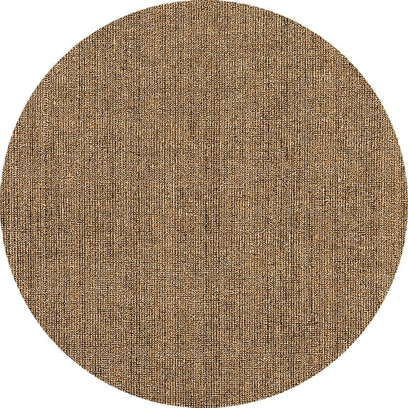 Ahgly Company Indoor Round Solid Orange Modern Area Rugs, 8' Round