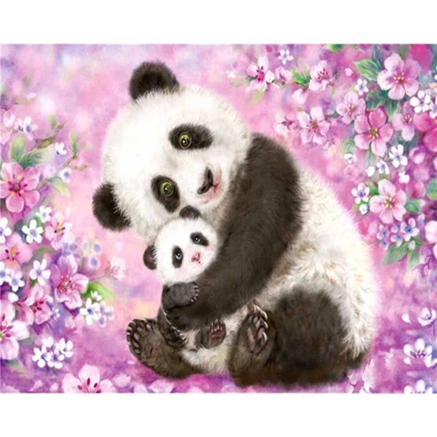 5D DIY diamante pintura padre hijo Panda taladro completo Rhinestone mosaico arte Kit FLhrweasw Nuevo