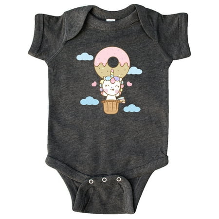 

Inktastic Unicorn Donut Balloon Gift Baby Boy or Baby Girl Bodysuit