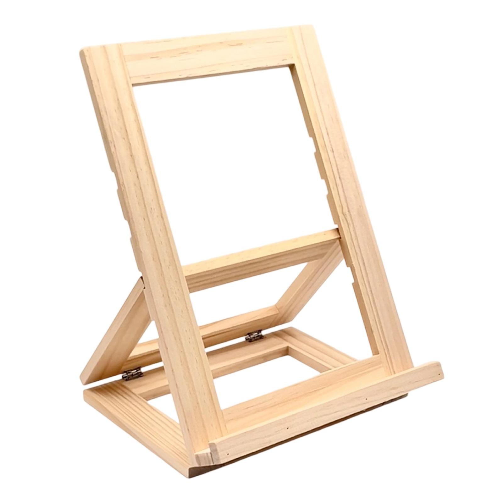 Dualoai Artwork Tabletop Wooden Easel Stand 11.6x8.3inch Portable for Home Decor Accessories Sturdy Versatile Space Saving Adjustable