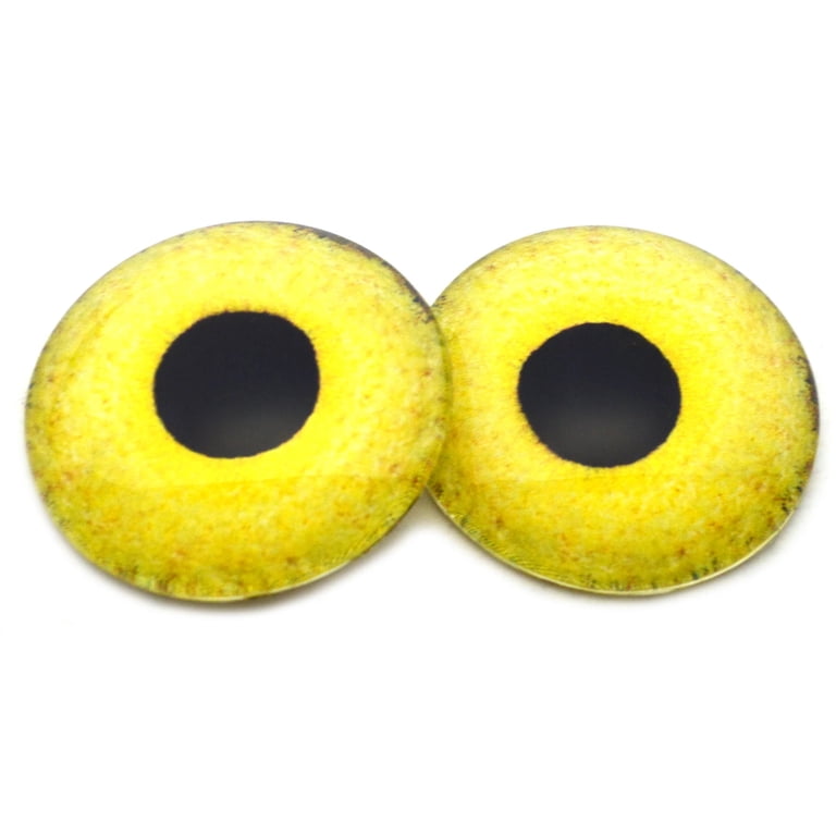 8mm Brown Teddy Bear Glass Eyes - Set Of 2 Cabochons For Doll Making, Taxidermy, Jewelry