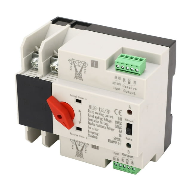 Interruptor de transferencia automática dual NikouMX AC110V 80A