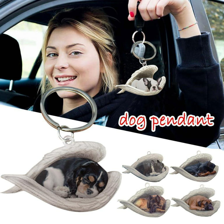 High Quality French Bulldog Designer Dog Keychain For Car Interior