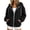Black, variant on Staron Hoodies for Women Zip Up Hooded Soft Casual Comfy Loose Long Sleeve Solid Basic Fleece Jacket Coat Beige L