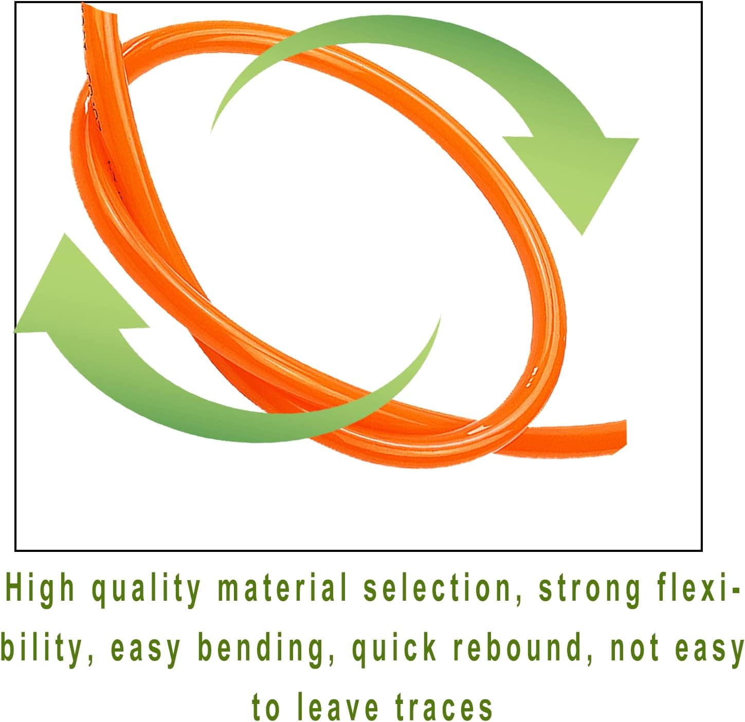 FRKSMD-Pneumatic Tubing Pipe 1/2" OD Orange Air Compressor PU Line Hose Tube for Water Fluid Transfer 5 Meter 16.4ft