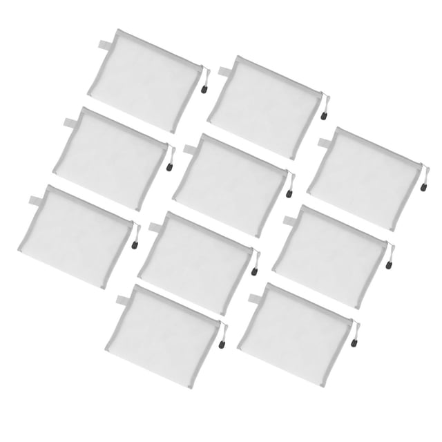 10PCS Zipper Documents Pouch Waterproof Tear Resistant A5 Paper Size Document Organizer Bag Multifunctional for Home Office School Library Travel