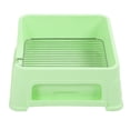thumbnail image 1 of Dog Potty Tray, Stainless Steel Grid Sturdy Dog Litter Box Large Capacity Wall Mounted Dog Training Toilet for Small Medium Dogs, 1 of 7