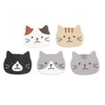 thumbnail image 1 of 5 pcs Cute Silicone Coasters for Mugs, Cute Cat Pattern, Decorative Coasters, Non-Slip Washable Coasters, 1 of 4